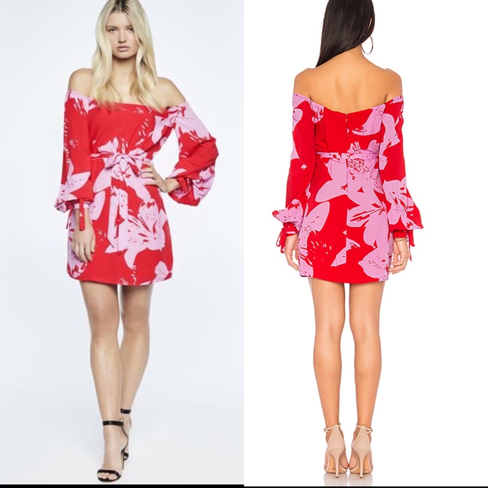 Bardot Dariela Dress Floral Mini Off Shoulder
